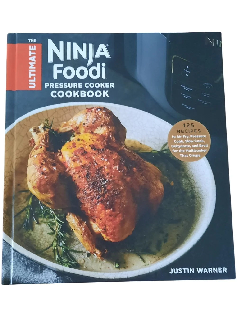 Ninja Cookbook Cover Featuring Red and Green Soup Image